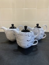 3 X PRICE AND KENSINGTON/ TEA FOR ONE/TEA POT AND CUP SETS/ SCRIPT/PRE-OWNED.