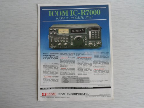Icom r7000 communications - icom,