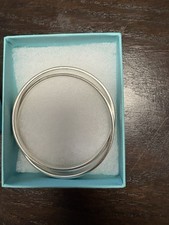 TIFFANY & CO. 1837 925 sterling silver interlocking bangle / double bracelet