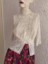 Antique white cotton lace