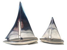 Silver Tone Yachts / Sail Boats Ornaments