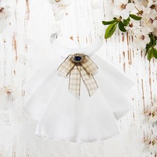 Jabot collar with plaid bow - collar,