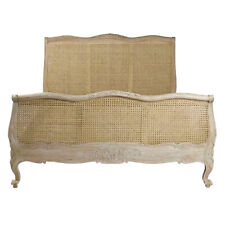 French Weathered Rattan King Size Bed New