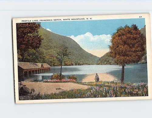 Postcard profile lake - postcard,