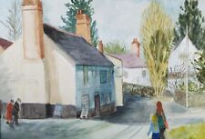 Original Watercolour, 'Village
