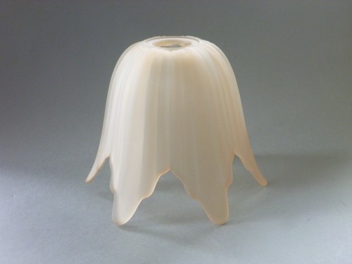 Vintage peach frosted glass - peach,