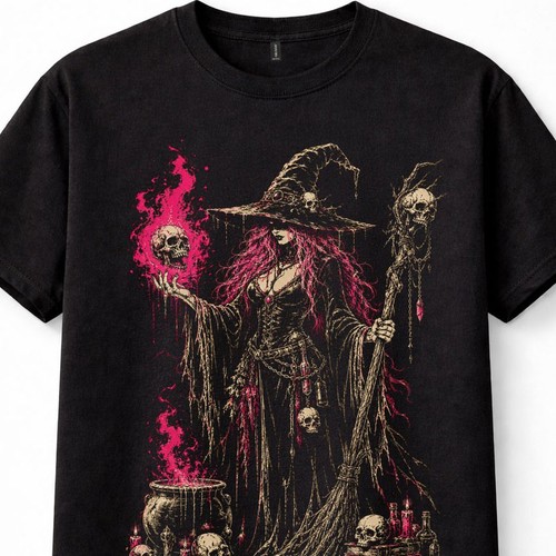 Witch skull cauldron magic - witch,