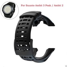 Rubber Smart Watch Band Replace Strap Black For Suunto Ambit 3 Peak/Ambit 2 b