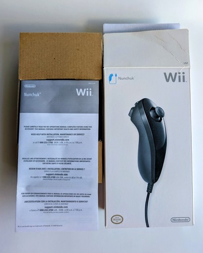 Wii black nunchuk nintendo - nunchuk,
