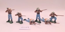Britains Swoppets - ACW - Confederate Butternut Uniforms - Good Condition x 6