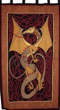 Celtic Dragon Tab Top Curtain