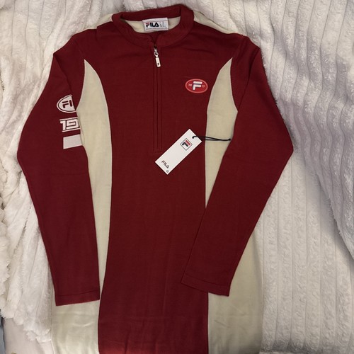 Fila red and cream half - red,