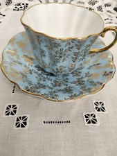 Incredibly beautiful vintage Royal Stuart bone china cup and saucer featuring r