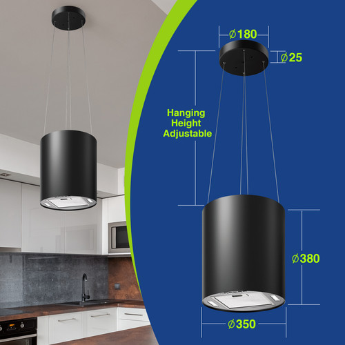 Island cooker hood - island, with