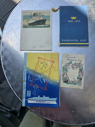 1950s cruise line memorabilia
