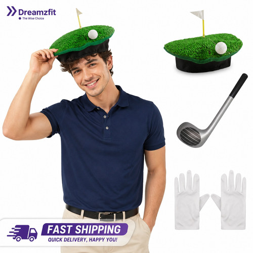 Pub golf hat white gloves - hat,