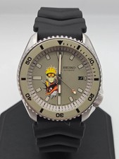Seiko Mens Automatic Watch NARUTO UZUMAKI Modified Scuba DIvers c. March 1996