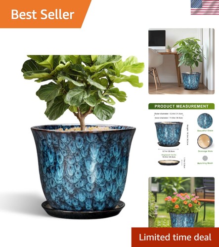 Handcrafted ceramic inch - handcrafted, 12-inch