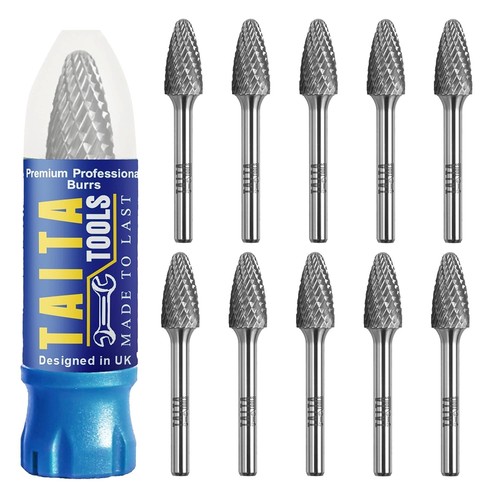 10x carbide burr shank - 1/4",