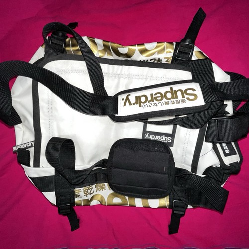 Superdry tarp barrel bag white - superdry,