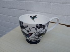 PORTOBELLO BY INSPIRE - HUMMINGBIRDS - BLACK & WHITE MUG