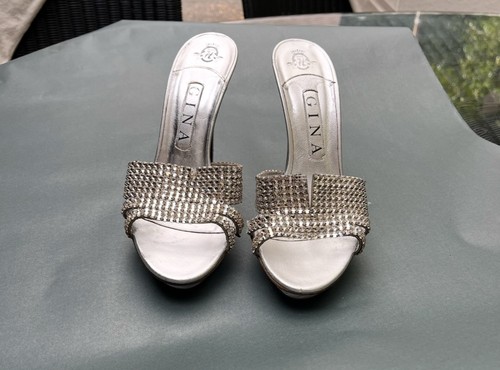 Gina sandals sillettos silver - gina, sandals/sillettos-silver