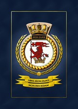HMS IRON DUKE SHIPS BADGE/CREST - HUNDREDS OF HM SHIPS IN STOCK