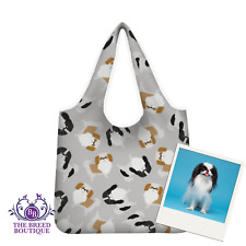 JAPANESE CHIN SHOPPING BAG REUSABLE FOLDABLE WASHABLE FUN JAPANESE CHIN DOG BAG