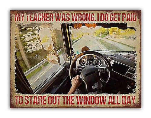 Funny hgv truck driver metal - funny,