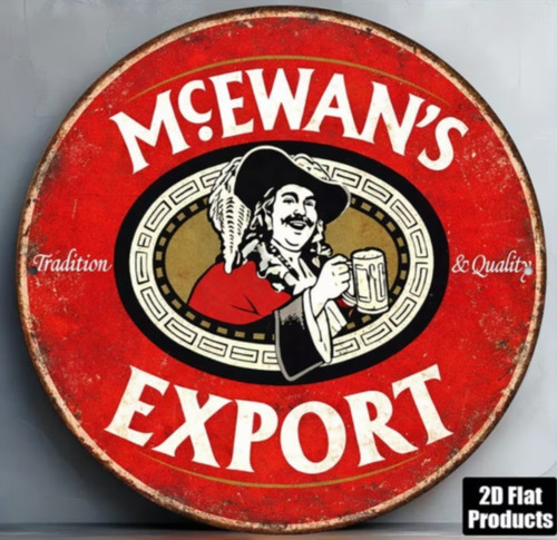 Mcewan export red wall sign - ,
