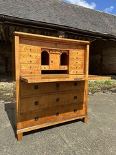 Antique Swedish Biedermeier Birch Writing Desk Secrétaire Bureau Escritoire