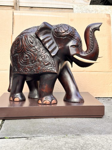 Hand carved wooden elephant - hand,
