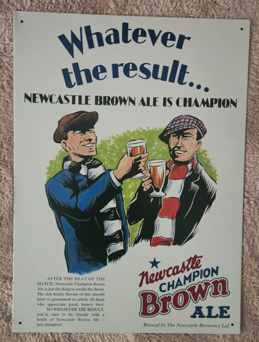 Newcastle brown beer pub retro - brown,