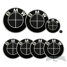 For BMW Badge Gloss Carbon
