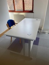 Very sturdy white office desk. 4 available. Would Probably Cost IEO £500 New.