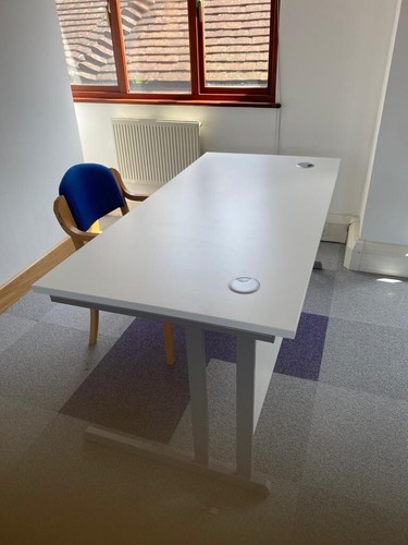 Very sturdy white office - , desk
