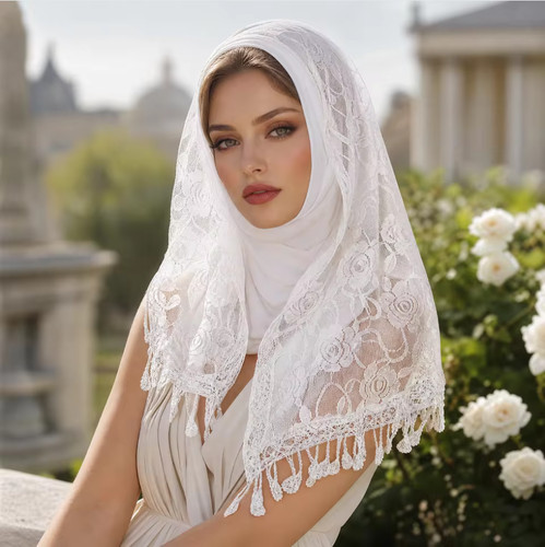 Tassel lace hijab underscarf - tassel,