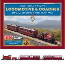 PECO GR1005 Welsh Highland Railway OO9 Press Train Pack Special Edition