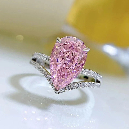 00ct pear cut natural pink - pear,