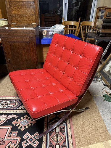 Vintage red leather chrome - vintage,