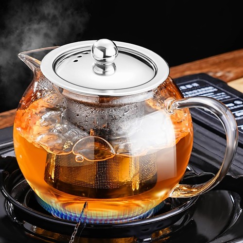 Glass teapot 650ml with - teapot,