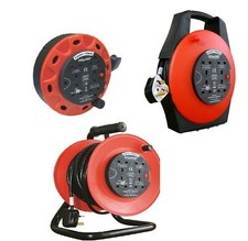 Heavy Duty 5/10/15/25/50m 4Way Gang Socket Extension Cable Reel Electrical Lead