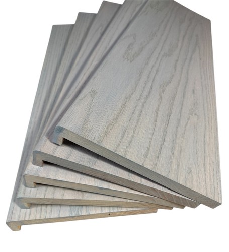 Solid oak stair cladding - oak, and