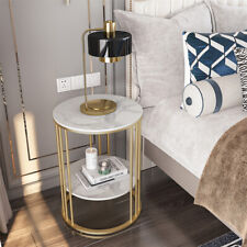 Gold Round Side End Table