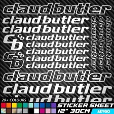 18x CLAUD BUTLER Vinyl Decal Stickers Sheet Bike Frame Cycling Cycle Bicycle MTB