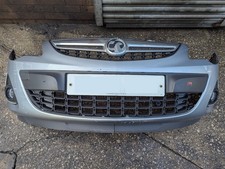 10-14 VAUXHALL CORSA D FACELIFT FRONT BUMPER FOGS GRILLS SILVER LAKE 179 GEV