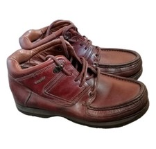 Kickers Original Moccasin Shoes Mens Boys Size 7 Brown Leather Ankle Boots Retro