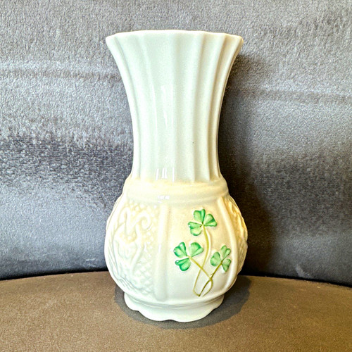 Belleek irish ceramic vase - ceramic,