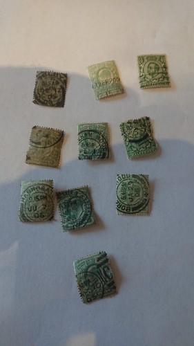 King george green half penny - v,