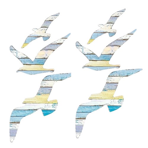 6pcs wooden seagulls wall - 6pcs,